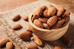 Almonds in bowl